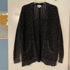Black crochet cardigan